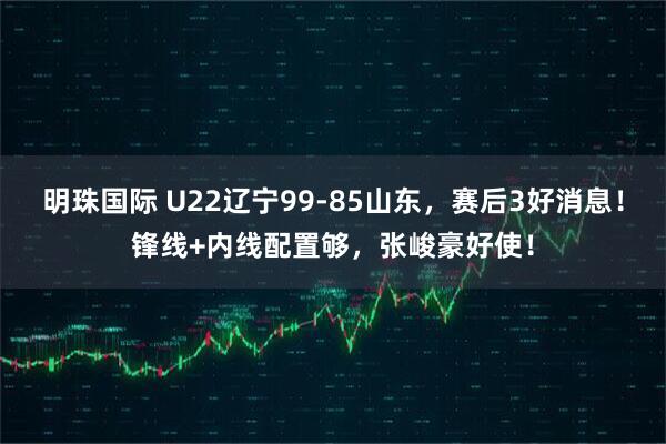 明珠国际 U22辽宁99-85山东，赛后3好消息！锋线+内线配置够，张峻豪好使！