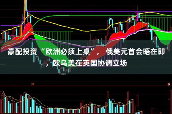 豪配投资 “欧洲必须上桌”， 俄美元首会晤在即，欧乌美在英国协调立场