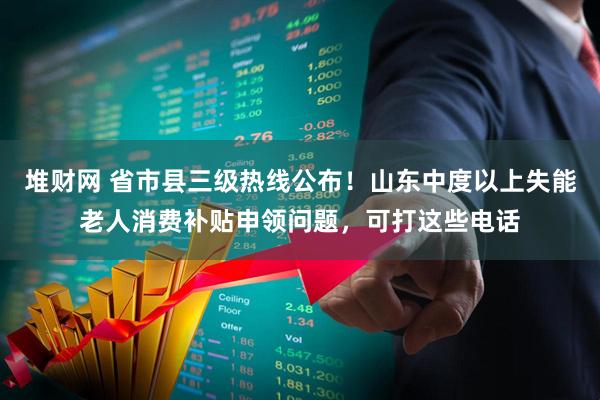 堆财网 省市县三级热线公布！山东中度以上失能老人消费补贴申领问题，可打这些电话